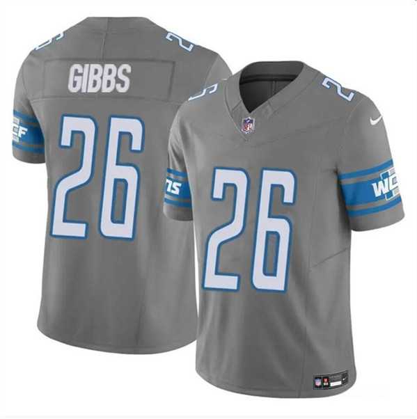 Men & Women & Youth Detroit Lions #26 Jahmyr Gibbs Gray 2023 F.U.S.E. Vapor Untouchable Limited Football Stitched Jersey->detroit lions->NFL Jersey